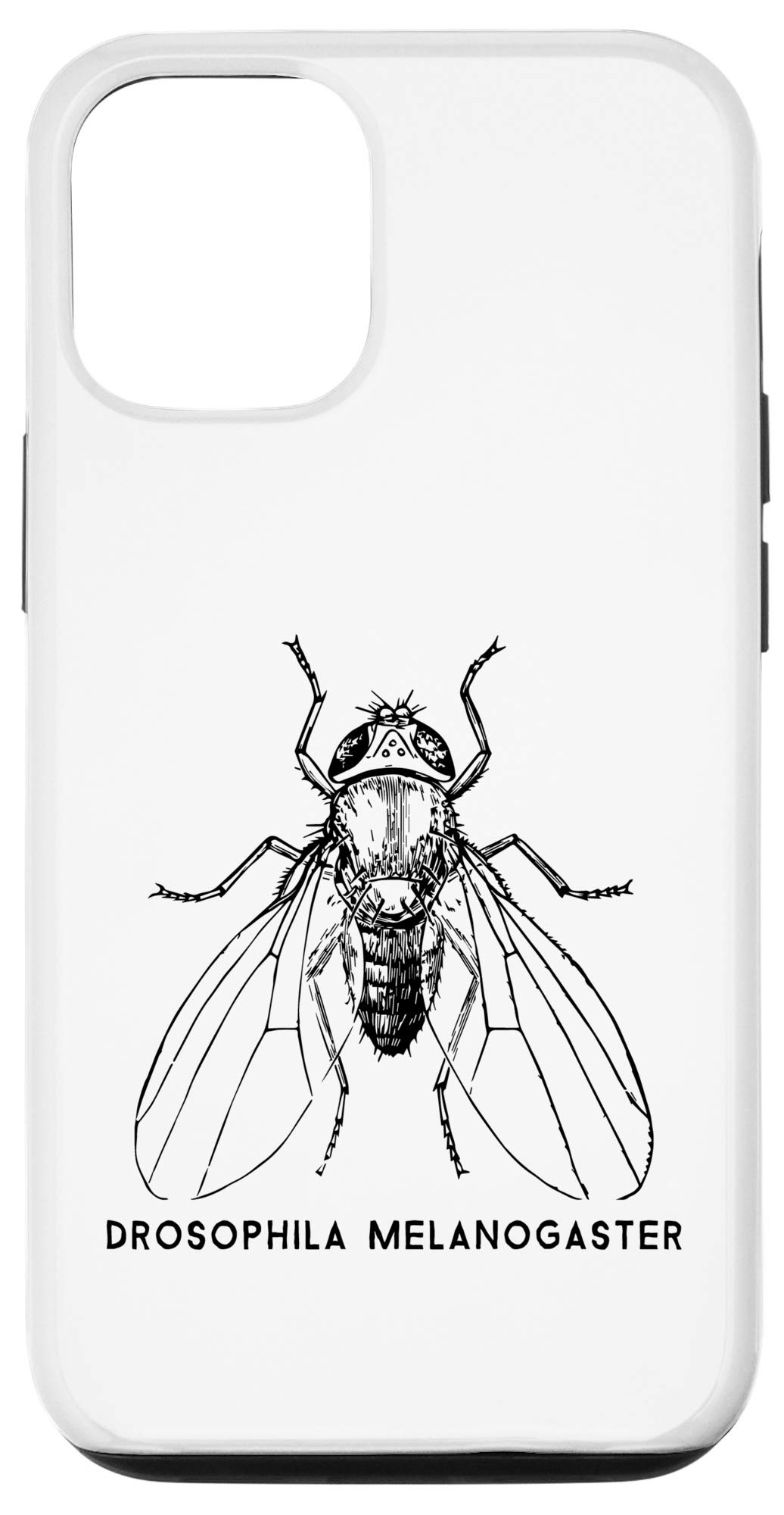 iPhone 12/12 Pro Case - Scientific Drosophila Melanogaster Fruit Fly Design - Perfect for Biology Students, Researchers & Science Enthusiasts - Durable Protection with Unique Science Theme