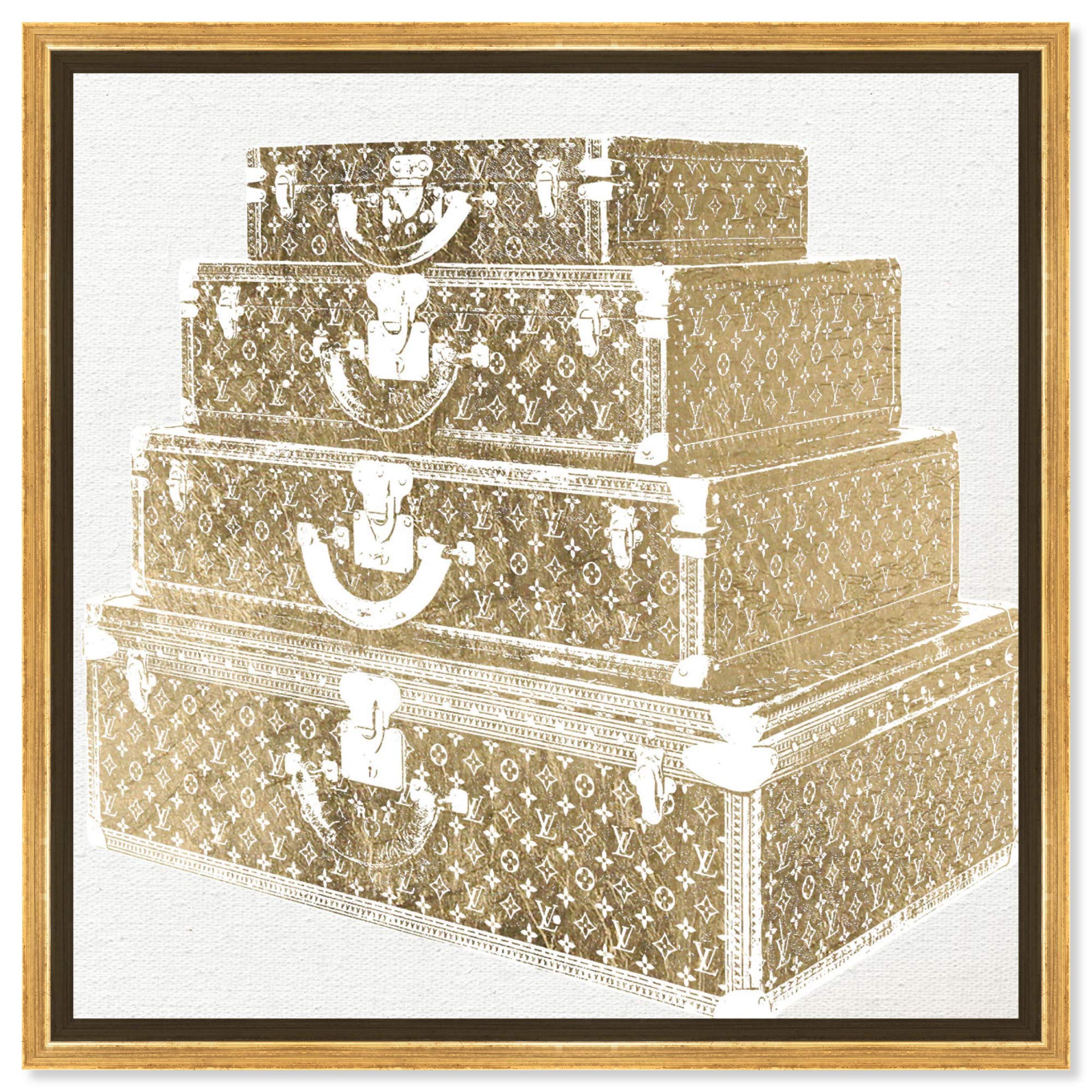 Oliver Gal Artist Co. Fashion & Glam Wall Art Canvas - 20x20 Inch Gold & White Framed Prints - Perfect for Living Room, Bedroom & Office Decor