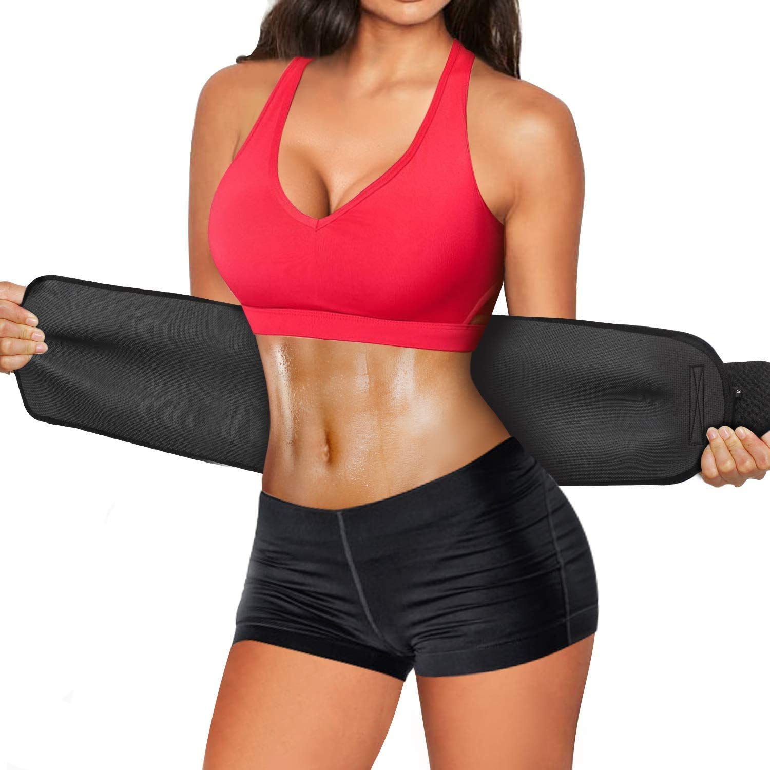 SkinnyBoost Belly Blaster Waist Trimmer Belt for Men & Women - Sauna Effect Waist Trainer & Body Shaper for Weight Loss, Workout & Postpartum Recovery - Perfect for Gym, Running & Daily Wear