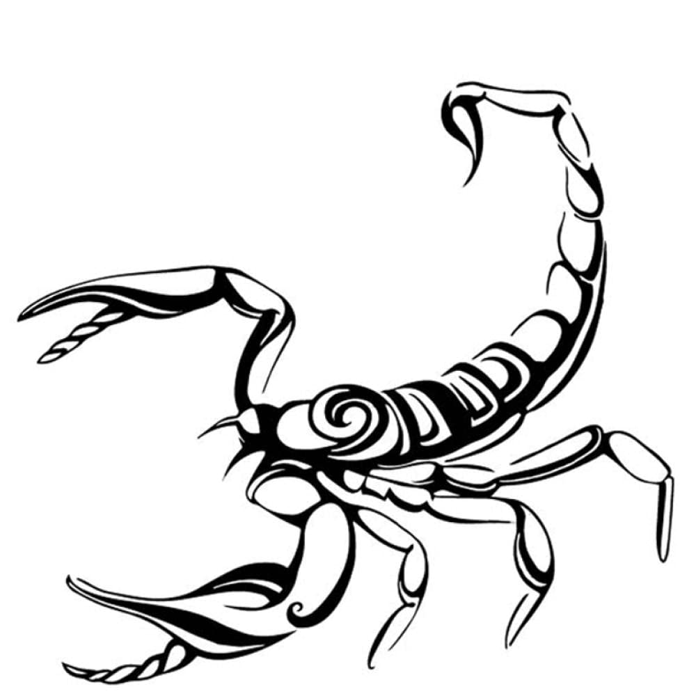 2 Pcs Scorpion Pattern Vinyl Car Stickers - 17.7x16.2cm Waterproof Decals for Car Trunk, Door & Window - Durable Automotive Exterior Decoration for Cars, Trucks & SUVs - Perfect for Car Shows, Racing Events & Personal Style Customization