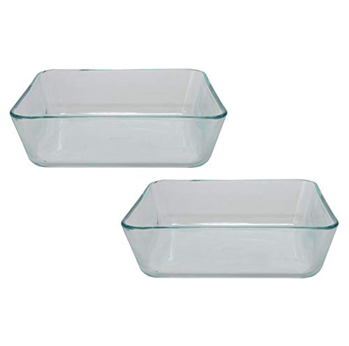 Pyrex 7212 11-Cup Rectangle Clear Glass Food Storage Container Set (2-Pack) | BPA-Free, Oven & Microwave Safe | Perfect for Meal Prep, Leftovers & Baking | Made in USA