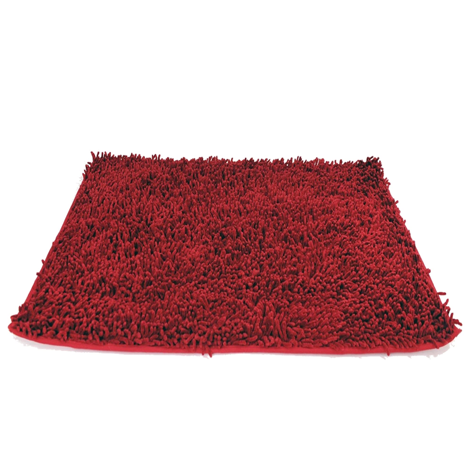 Premium Cotton Chenille Bath Rug 72x108 Inches - Ultra Soft Absorbent Shaggy Bathmat for Bathroom, Shower & Kitchen - Non-Slip Luxury Floor Mat for Home Decor (Raspberry Red) - Perfect for Spa-Like Bathroom Experience & Cozy Kitchen Flooring
