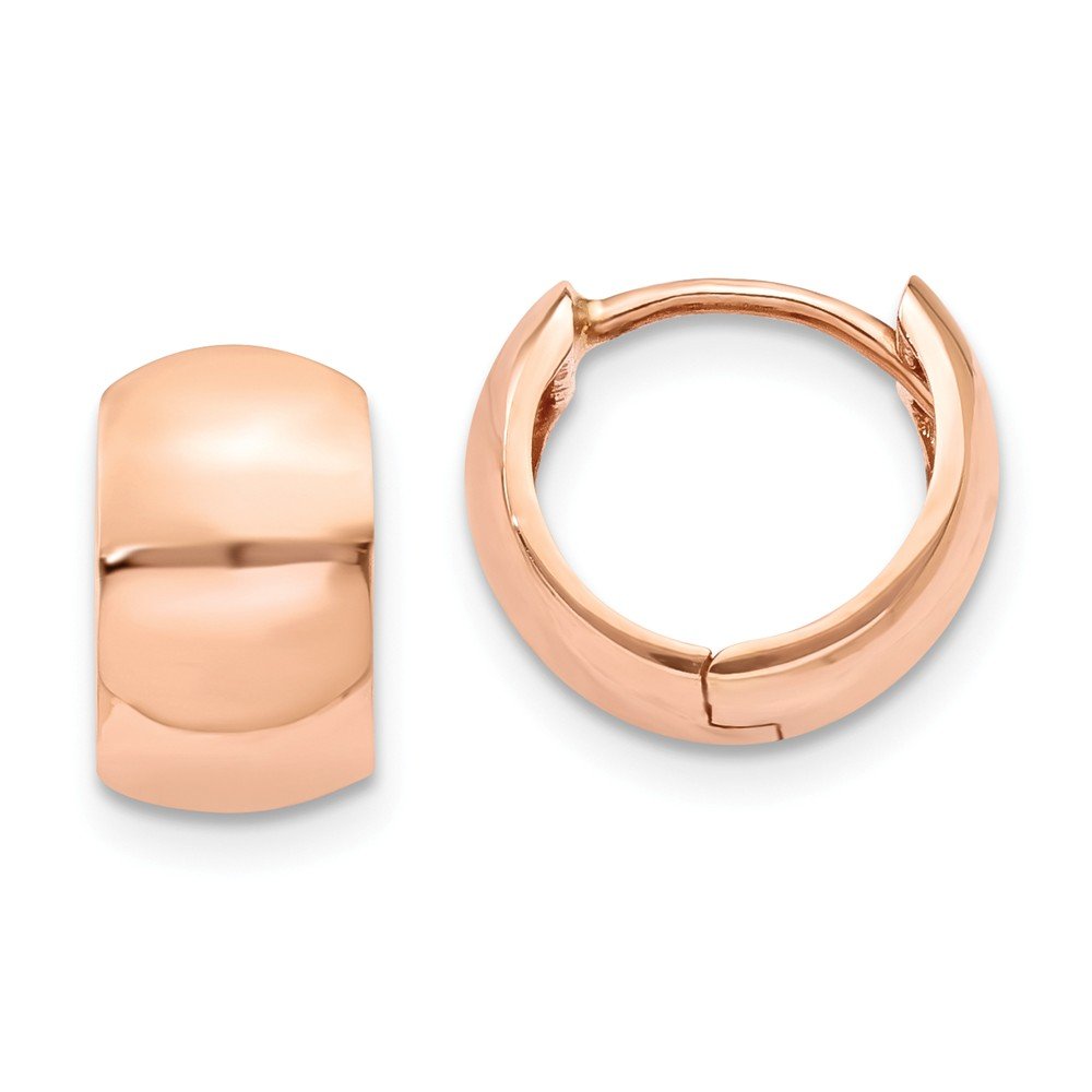 14K Rose Gold Hinged Hoop Earrings for Women - Classic Dainty Everyday Hoops - Perfect for Work, Date Night & Special Occasions