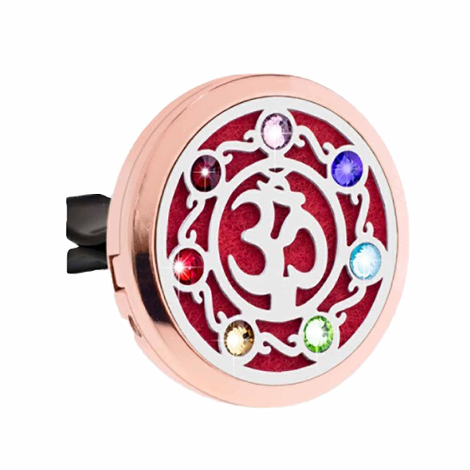 Golden Car Aromatherapy Diffuser Clip - Solid Perfume Air Vent Decor for Vehicles | Perfect for Road Trips, Commuting & Car Freshening