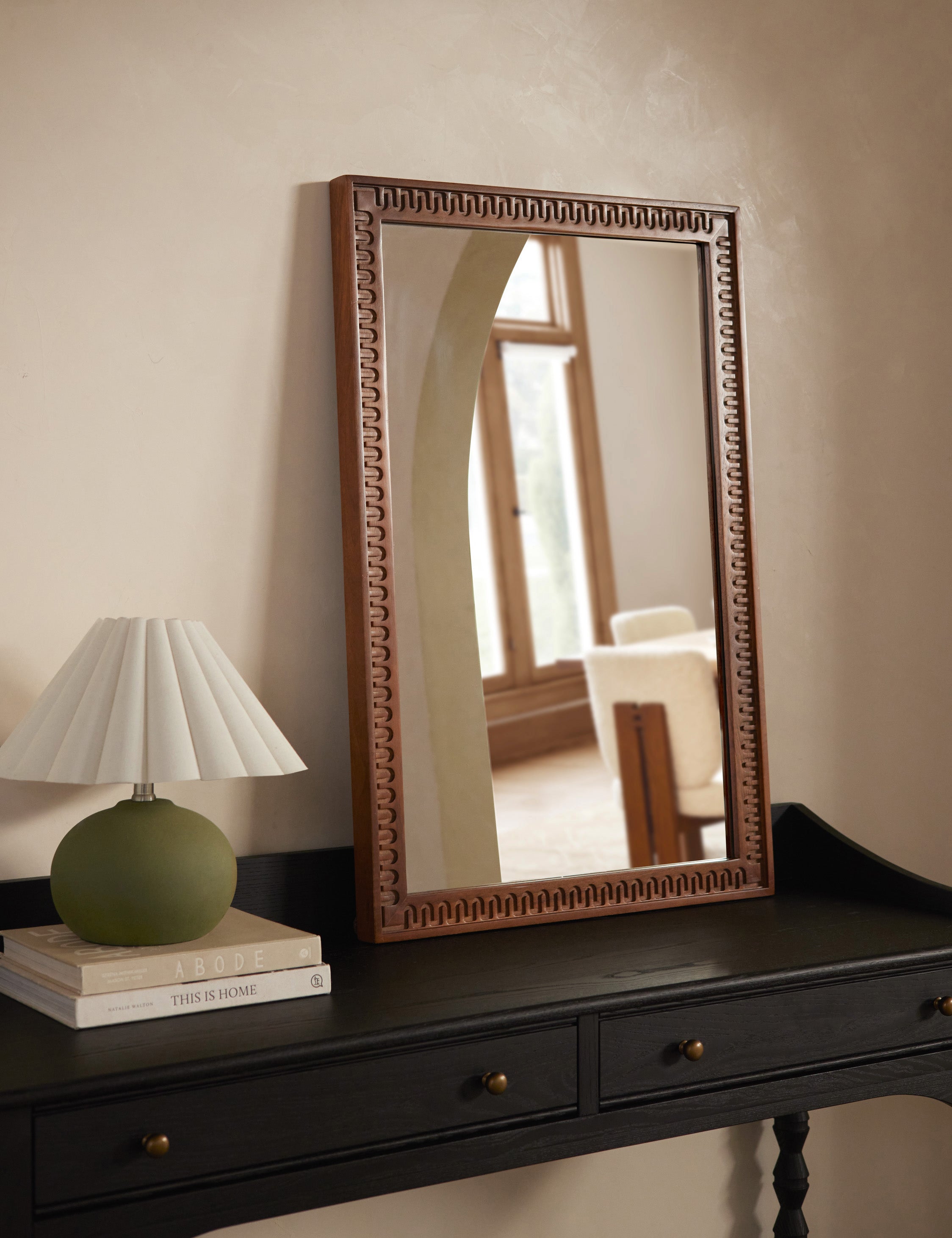 Dane Mirror - Full Length Floor Mirror with Stand, 60x24 Inches, Large Wall Mirror for Bedroom, Living Room, Dressing Room - Shatterproof & Anti-Distortion