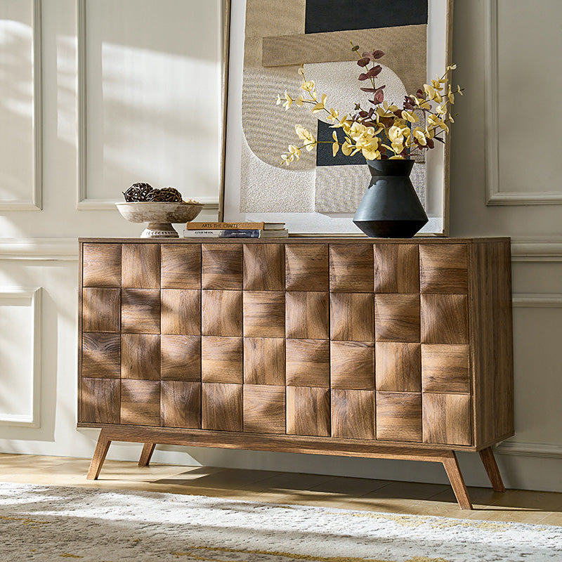 Mid Century Modern Sideboard with Cable Management - Vintage Style TV Stand & Media Console for Living Room, Bedroom, or Office Storage