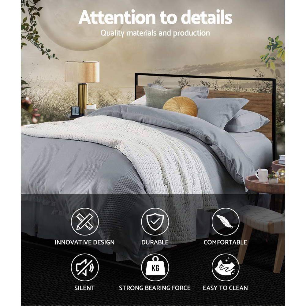 Stockton Bed & Normay Series Pillow Top Mattress - Medium Firm Support, Double Package Set for Ultimate Comfort | Perfect for Guest Rooms, Dorms & Cozy Bedrooms