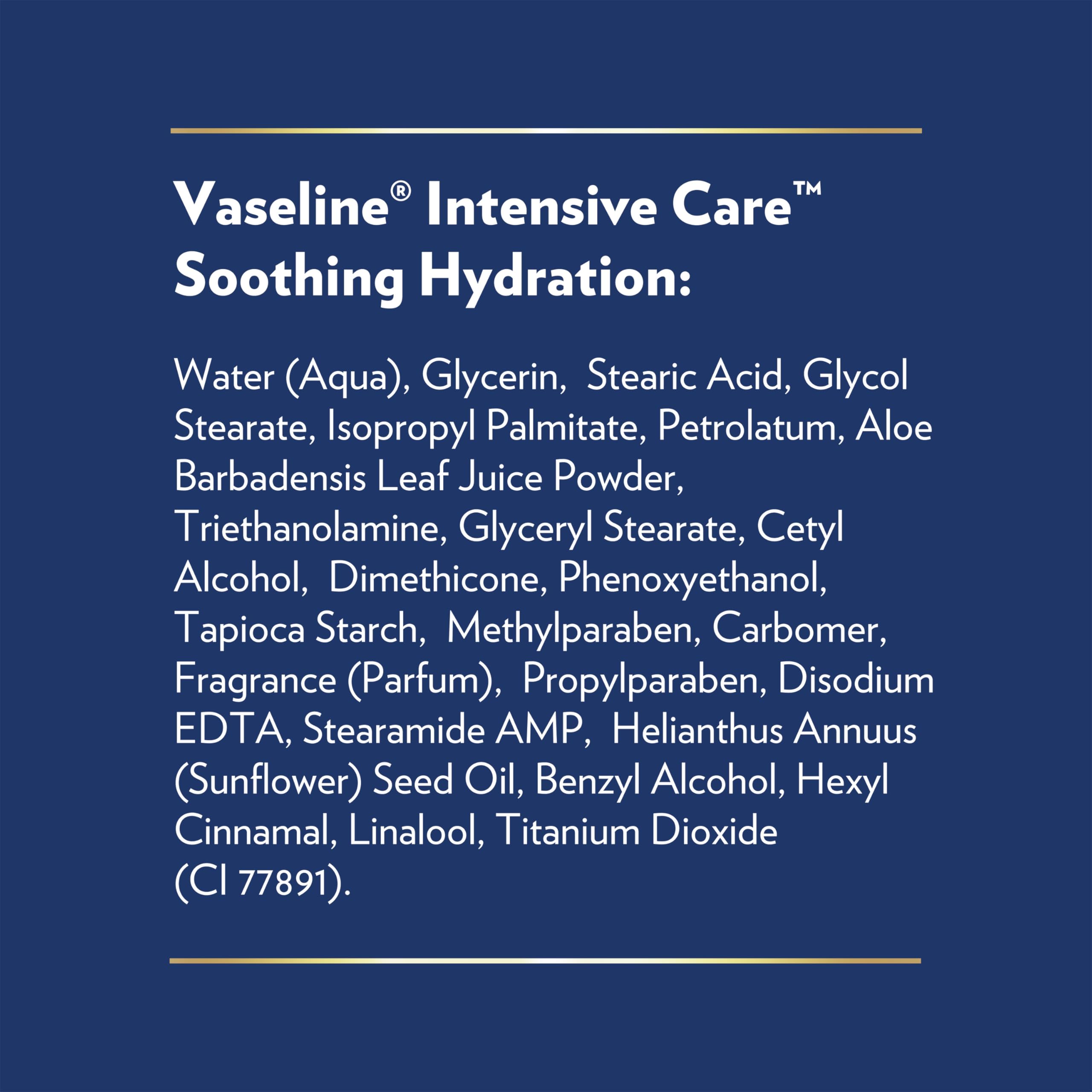 Vaseline Intensive Care Body Lotion for Dry Skin - Ultra Hydrating Moisturizer with 1% Aloe Vera & Lipids - 20.3 oz (Pack of 3) - Perfect for Daily Skincare Routine & Post-Shower Hydration