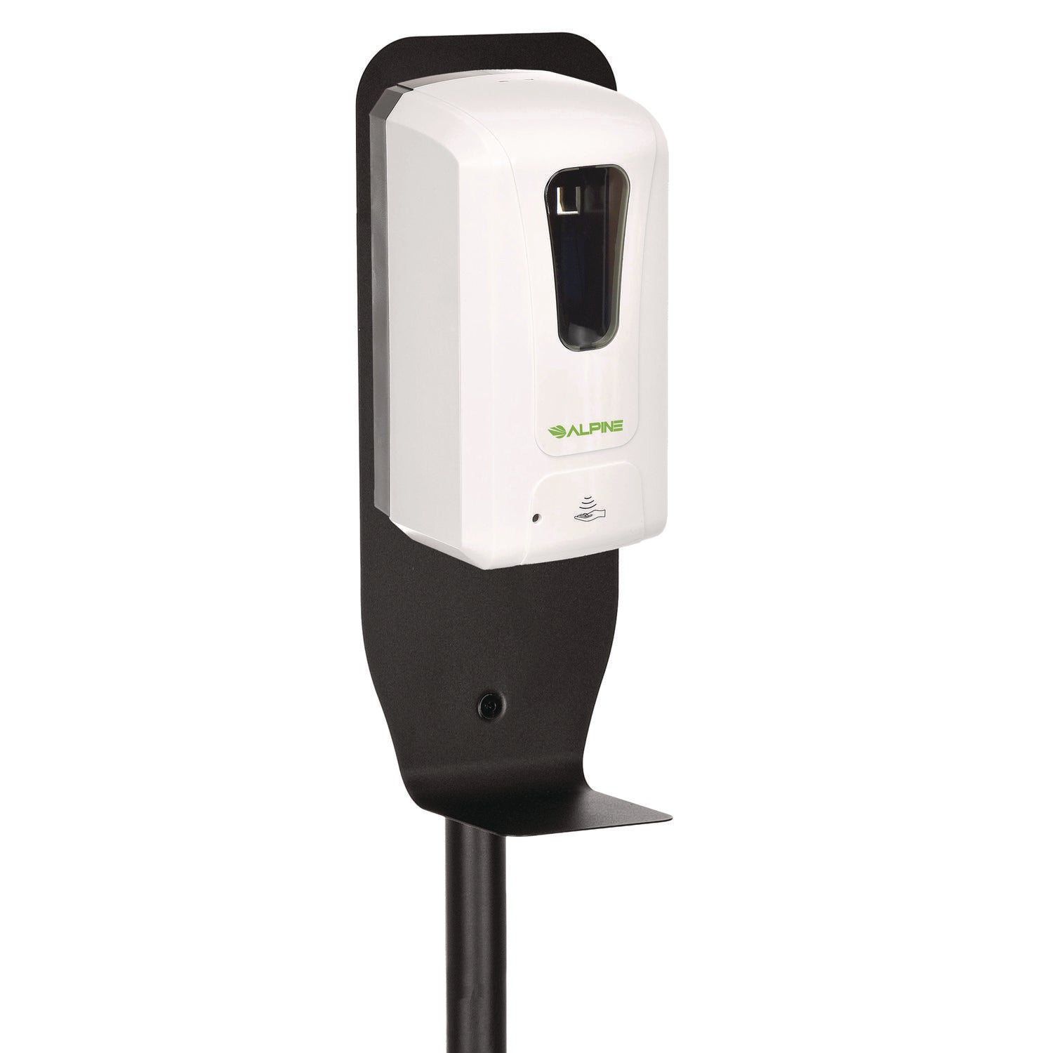 Alpine Industries Automatic Touchless Foam Hand Sanitizer & Soap Dispenser with Adjustable Floor Stand - 40 oz Capacity, White - Ideal for Hospitals, Restaurants, Schools, and Public Spaces