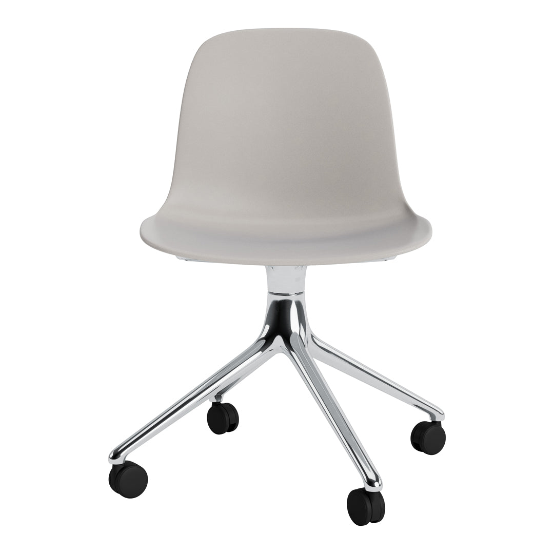 Ergonomic Form Chair with 4-Wheel Swivel Base - Comfortable Office & Home Desk Chair for Work, Study & Gaming