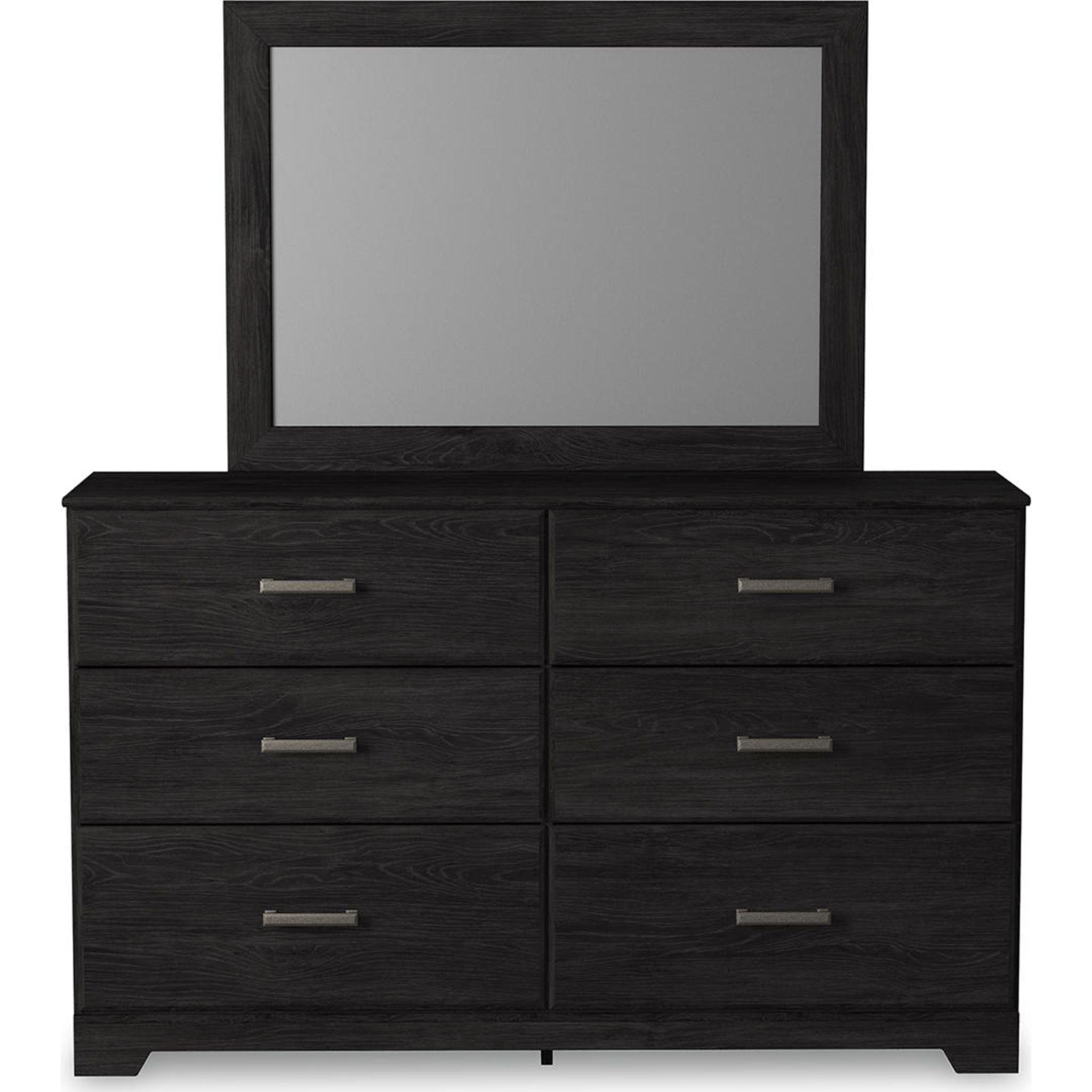 Belachime Dresser with Mirror - Black Wooden Dresser for Bedroom, Modern Storage Cabinet with Mirror for Home Decor & Organization