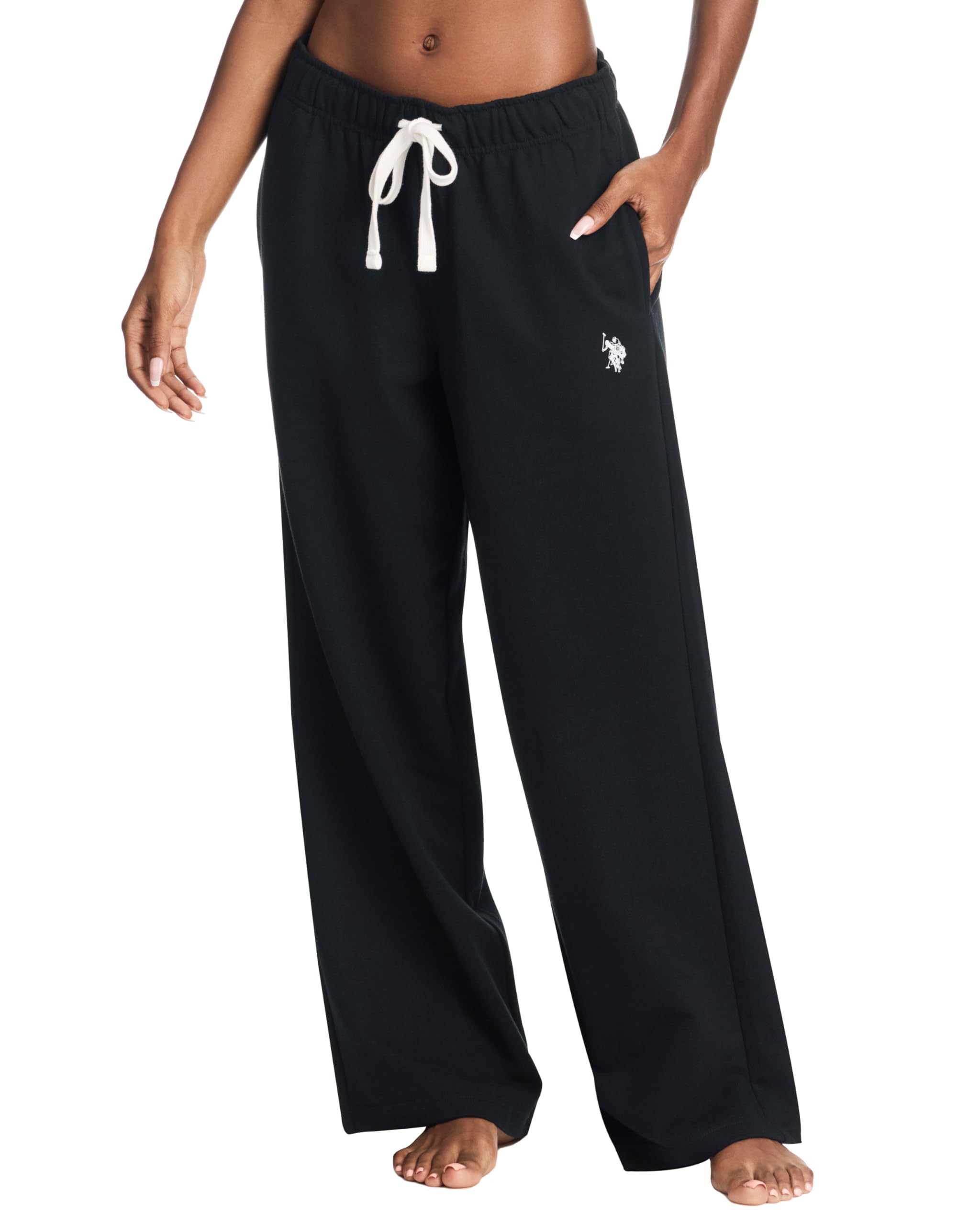U.S. Polo Assn. Women's Sweatpants with Pockets - French Terry Joggers & Wide Leg Lounge Pants for Women | Perfect for Yoga, Running & Casual Wear