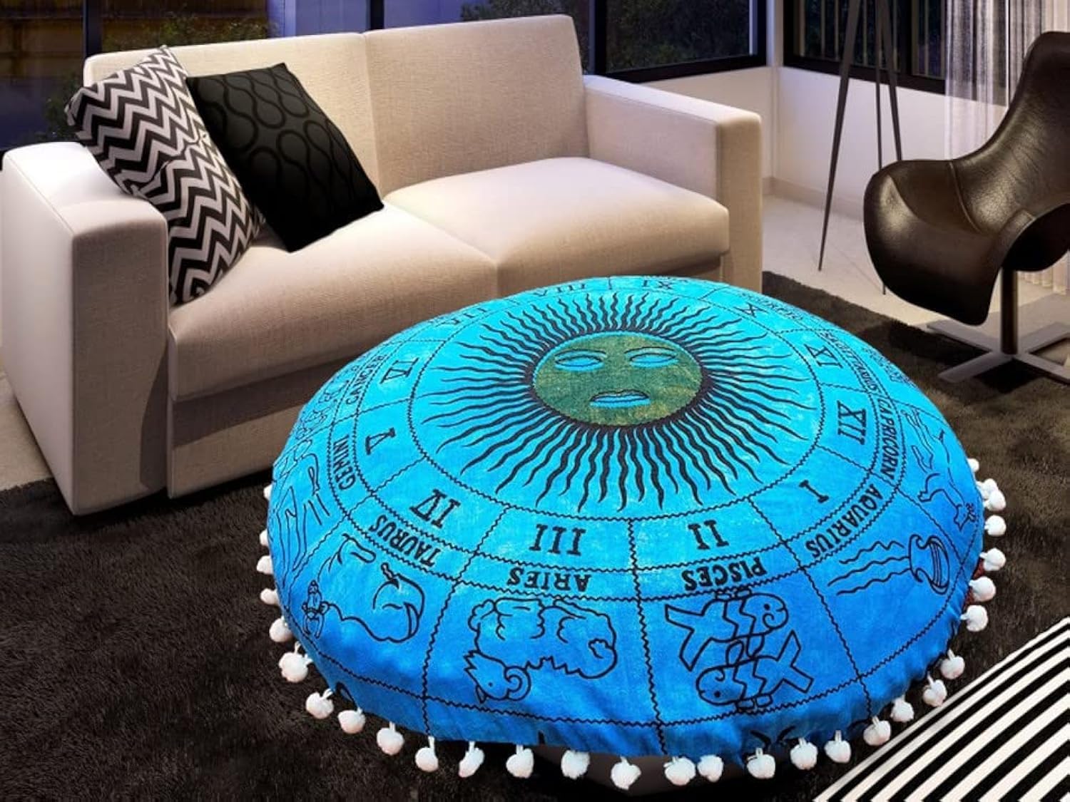 Astrology Horoscope Floor Pillow Cover - 22