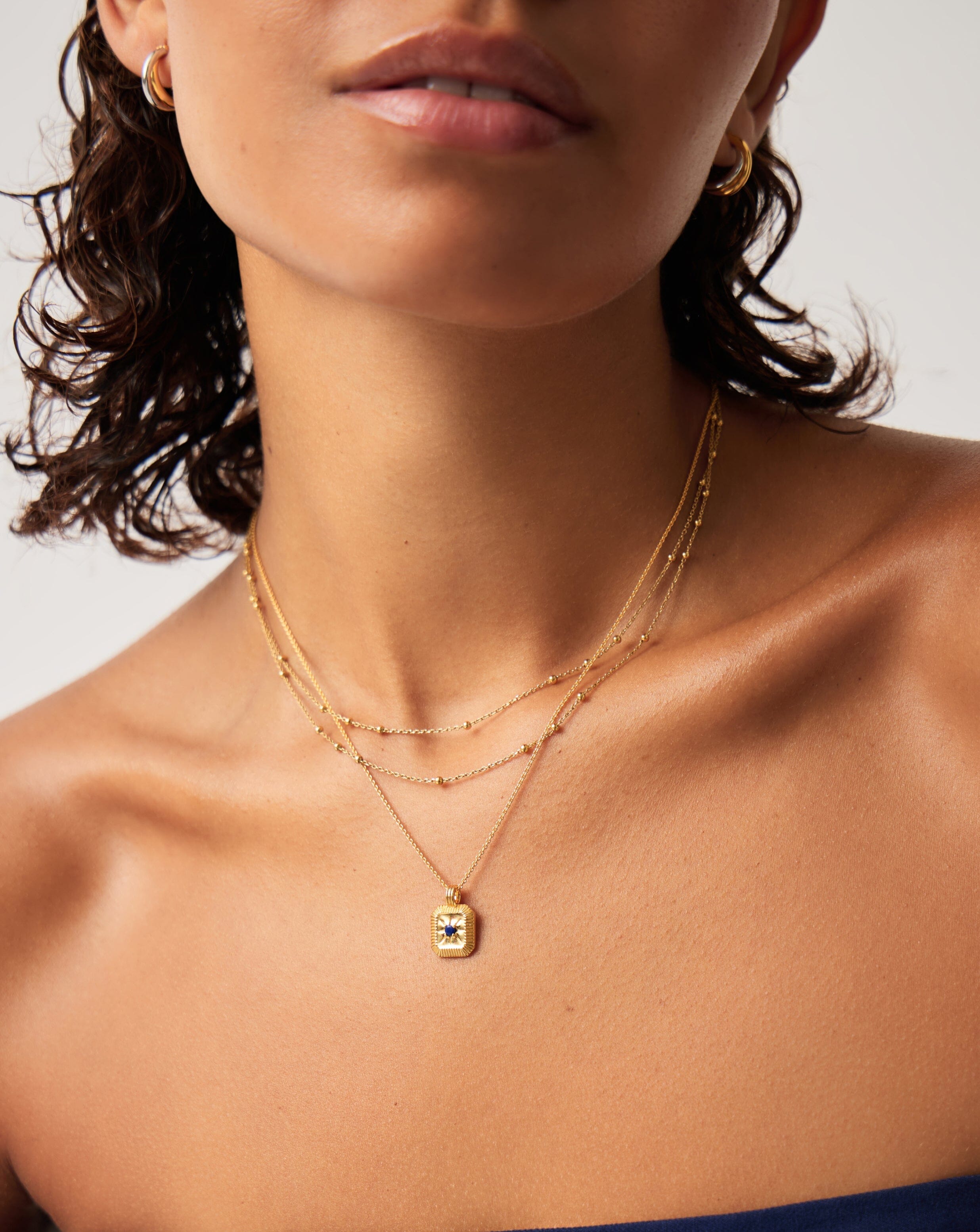 September Birthstone Pendant Necklace - 18k Gold Vermeil & Genuine Lapis Lazuli | Elegant Jewelry Gift for Women, Birthday, Anniversary & Special Occasions