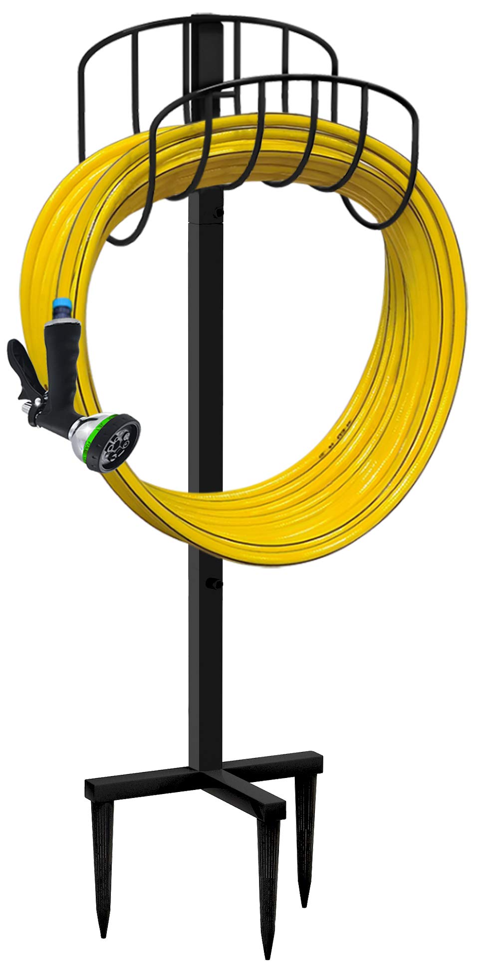Artigarden Heavy Duty Freestanding Garden Hose Holder - Durable Metal Water Hose Storage Stand Rack for Outdoor Yard, Lawn, and Garden Use