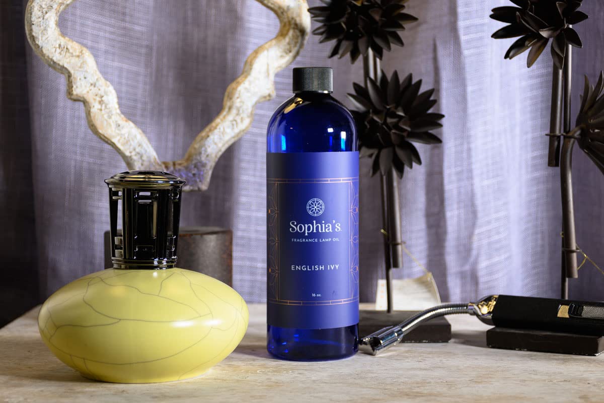 Sophia's English Ivy Fragrance Lamp Oil Refills - 16oz Catalytic Scented Oil for Redolere & Effusion Lamps | Made in USA | Perfect for Home Aromatherapy, Relaxation & Creating Cozy Atmosphere