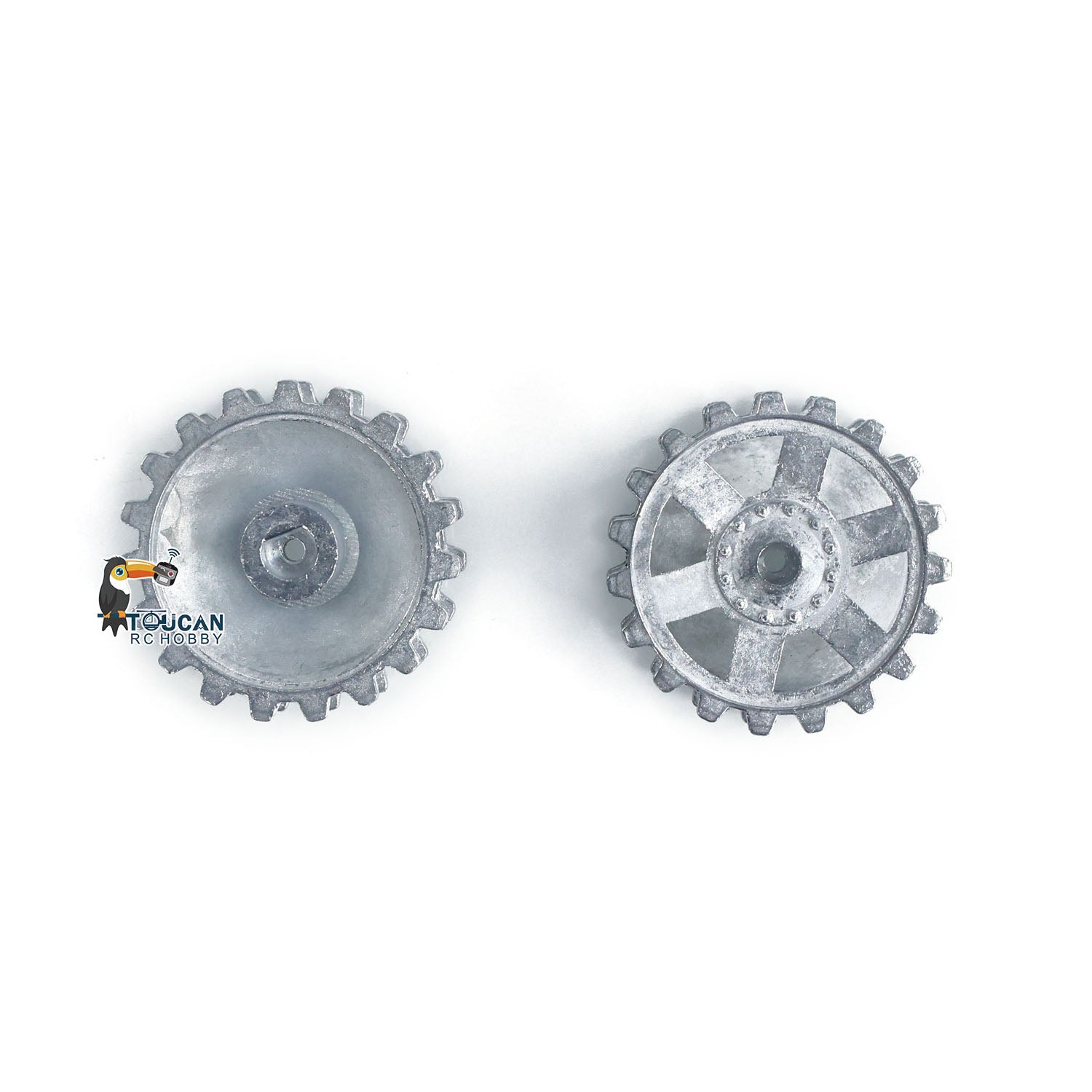 1 Pair Metal Sprockets Driving Wheel & Idler Wheel for HengLong 1/16 RC Battle Tank 3858 3859 - German Panzer IV F F2 Military Armored Car Replacement Parts - Perfect for RC Tank Enthusiasts & Model Collectors