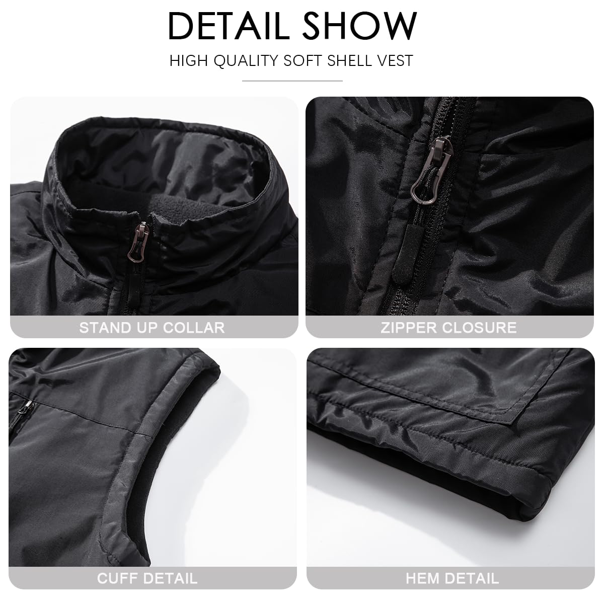 Men's Lightweight Softshell Vest - Windproof Sleeveless Jacket for Golf, Running & Hiking | Outdoor Sports & Casual Wear