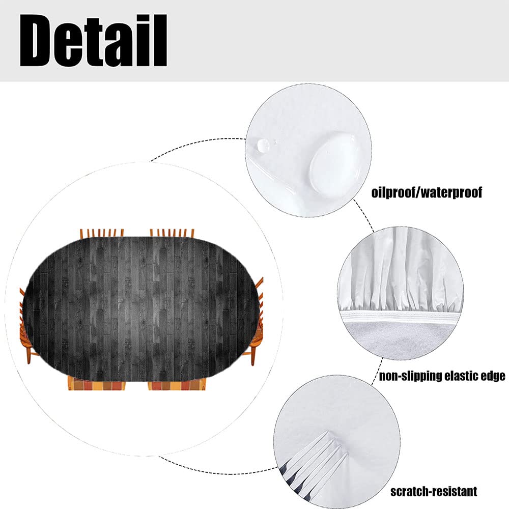 Premium Oval Tablecloth 48x68 Inches - Waterproof & Wrinkle-Resistant for Indoor Dining, Outdoor Patio & Party Decor - Perfect for Weddings, Holidays & Everyday Use