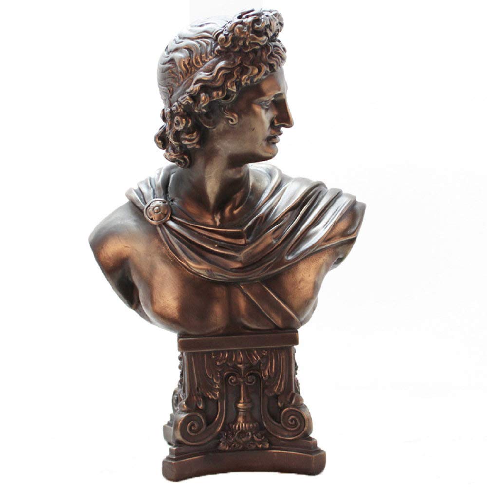 Creative Bronze Resin Thinker Statue - Handcrafted Desktop Sculpture for Home & Office Decor | Indoor Living Room Art Collectible | Perfect for Meditation Spaces & Bookshelf Displays