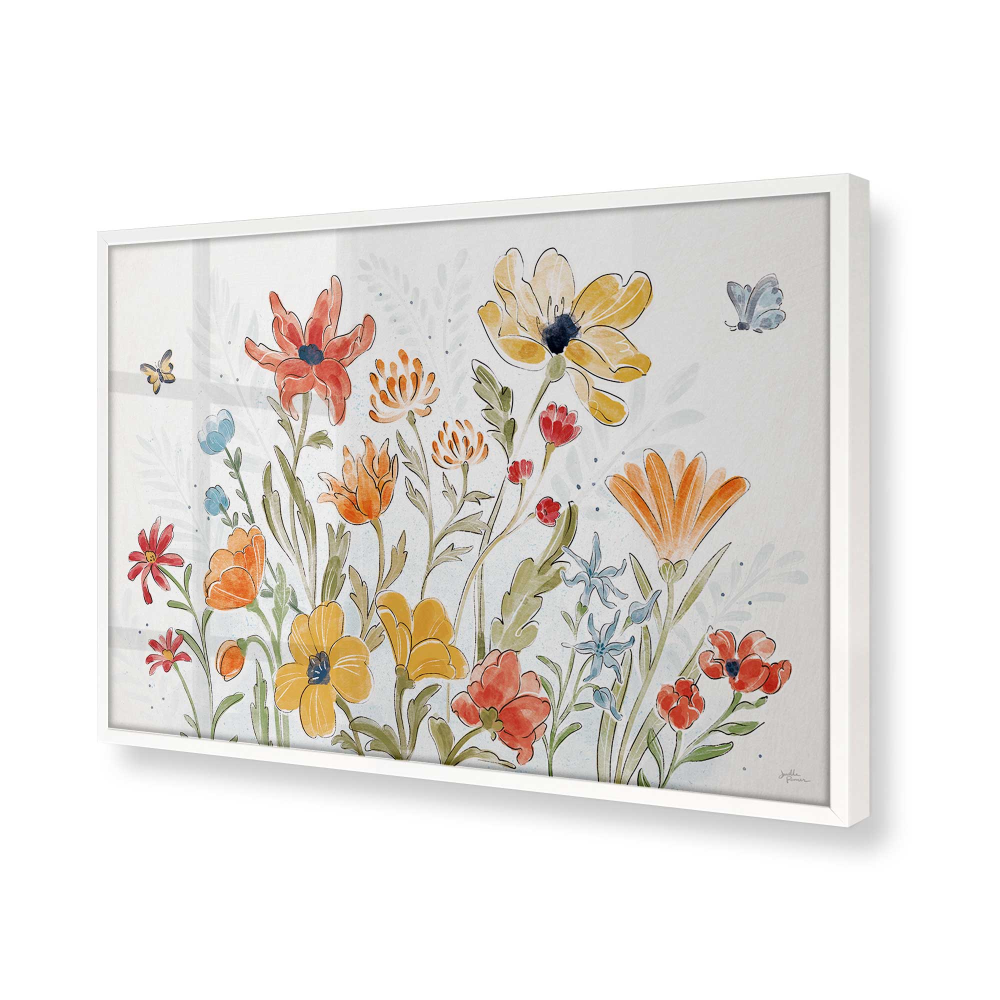 Garden Melody in Bloom Print - Floral Wall Art for Home Decor | Perfect for Living Room, Bedroom & Office Aesthetics