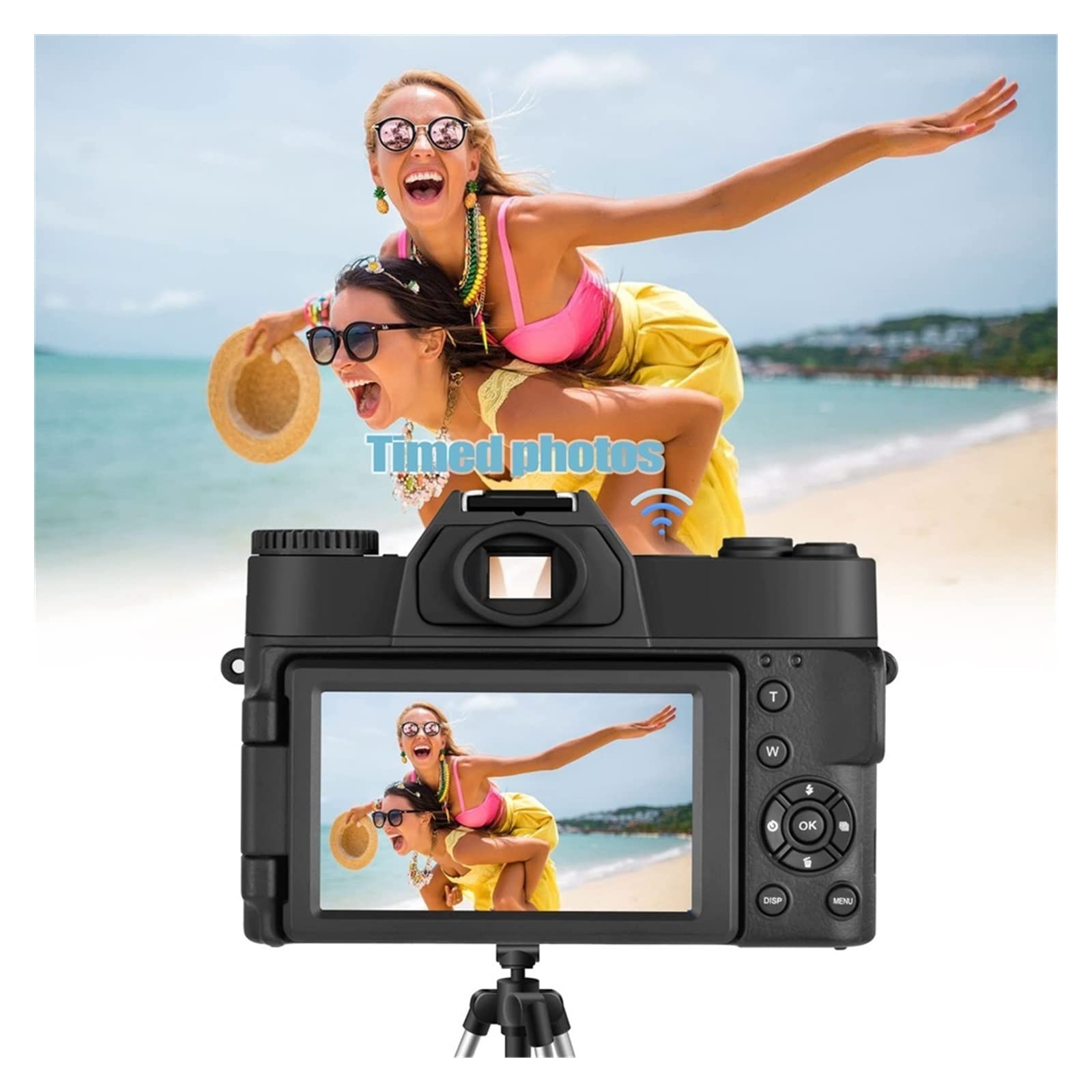BODORME 48MP Digital Camera with Rotating Screen, 4K Video Recorder & Selfie Camcorder - Wide Angle & Macro Lens, Auto Focus, 32GB TF Card Included (Lens-02) - Perfect for Vlogging, Travel Photography, and YouTube Content Creation