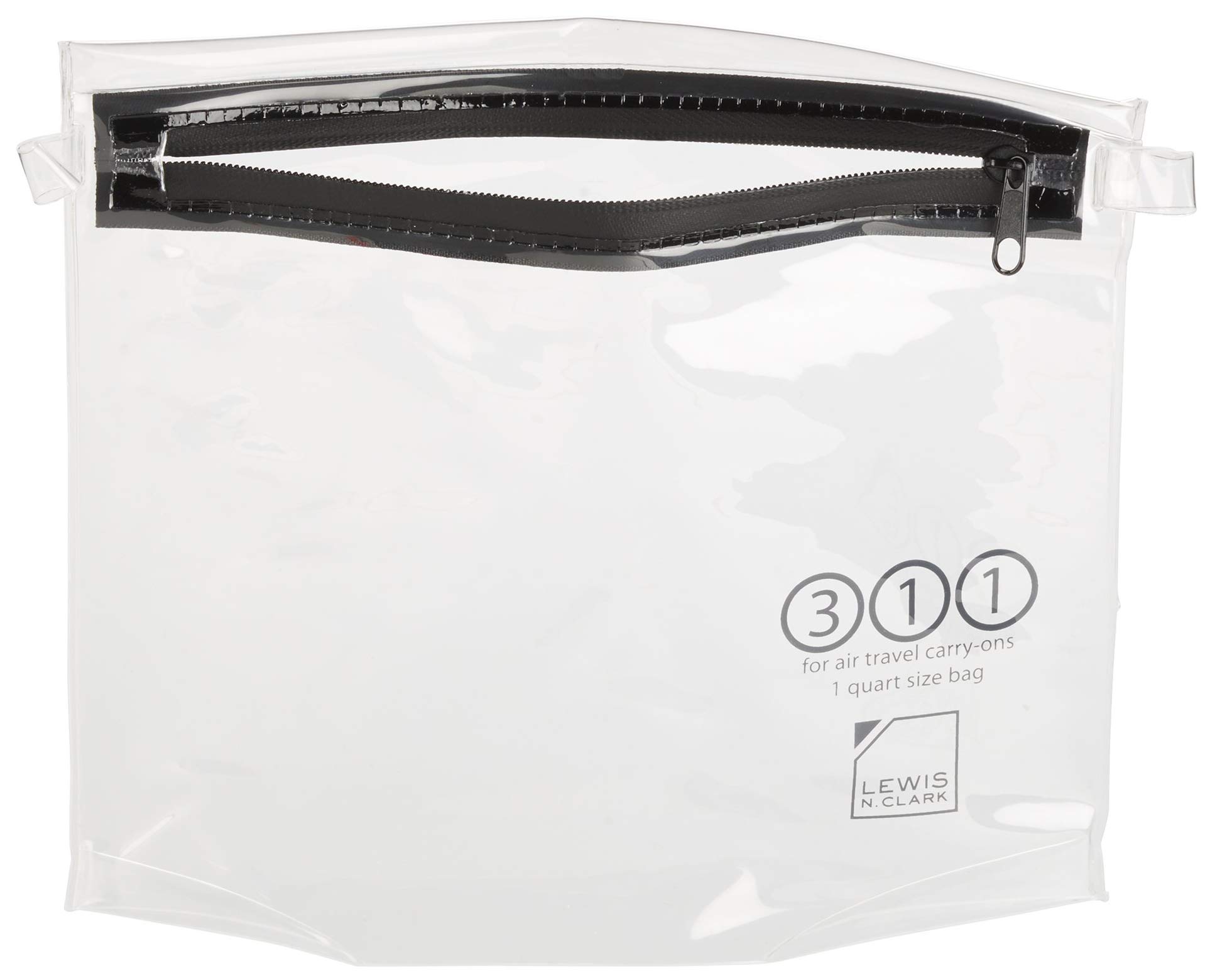 Lewis N. Clark TSA Approved 1qt Clear Toiletry Bag for Women & Men - Travel Organizer Pouch for Cosmetics, Liquids & Essentials | Perfect for Airports, Carry-On Luggage & Weekend Trips