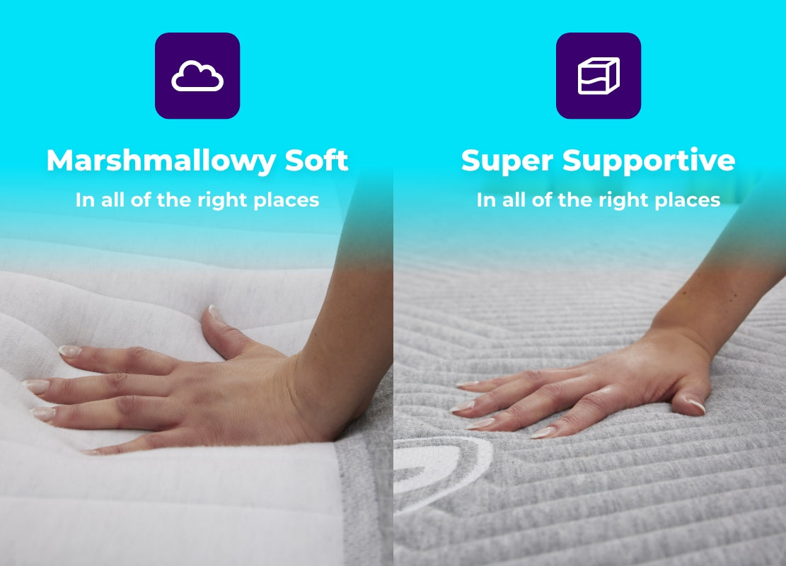Pillow Cube Mattress - Orthopedic Support for Side Sleepers - Perfect for Back Pain Relief & Better Sleep - Home, Bedroom & Travel Use