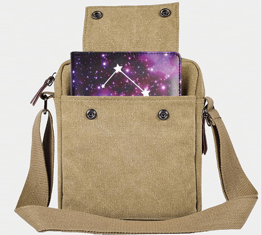 Stylish Unisex Canvas Messenger Bag - Compact Crossbody Shoulder Bag with Multiple Pockets for Travel, Work & Daily Use | Perfect for Men & Women