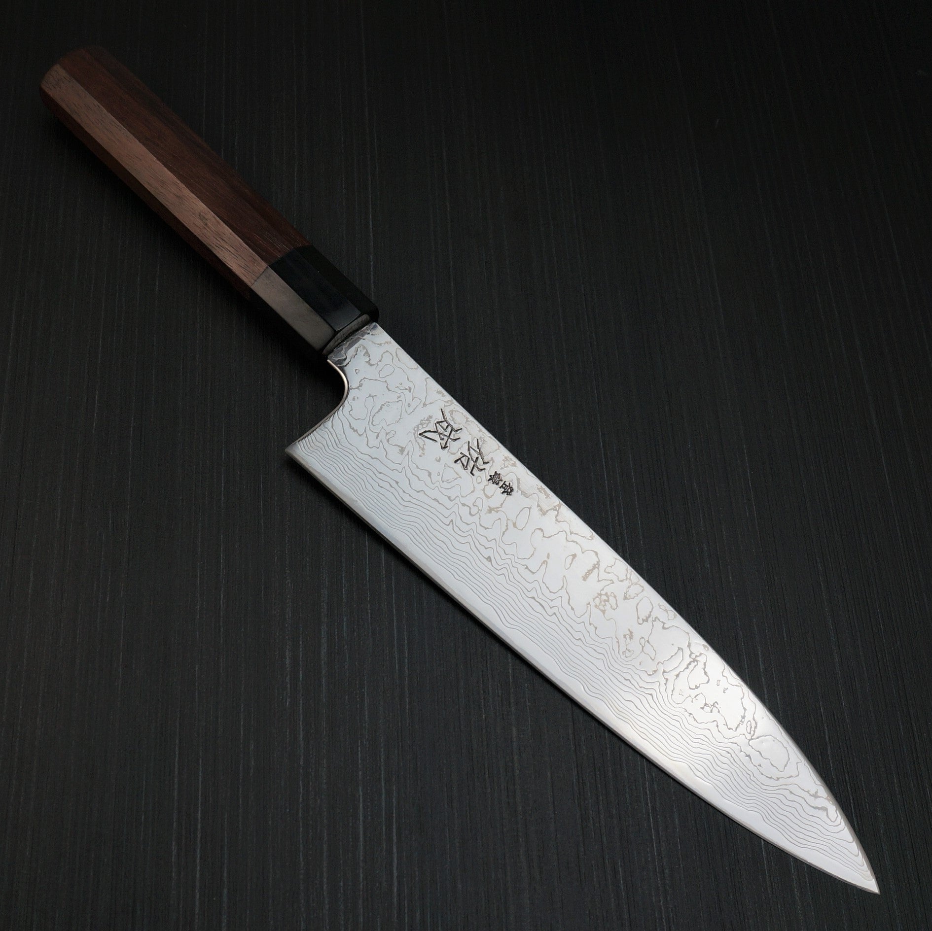 Premium SUKENARI Damascus Super Gold 2 Wa Gyuto Chef Knife 210mm - Japanese High Carbon Steel Blade with Water Buffalo Horn Handle - Perfect for Sushi, Meat Cutting & Professional Kitchen Use