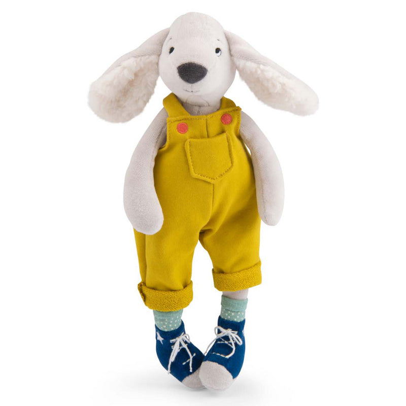 Moulin Roty Puppy Pilou Soft Plush Dog Toy - First Baby Toy for Newborns & Infants - Perfect for Cuddling, Playtime & Nursery Decor