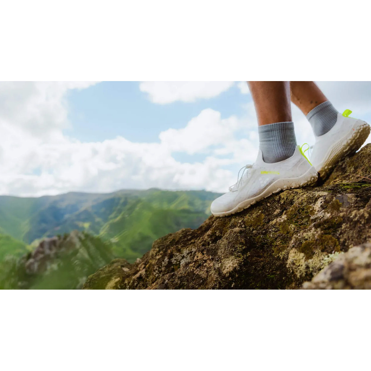 Vivobarefoot Men's Primus Trail Knit FG Barefoot Shoes - Lightweight Hiking & Running Shoes for Natural Movement - Perfect for Trail Running, Hiking & Outdoor Adventures (Limestone Color)