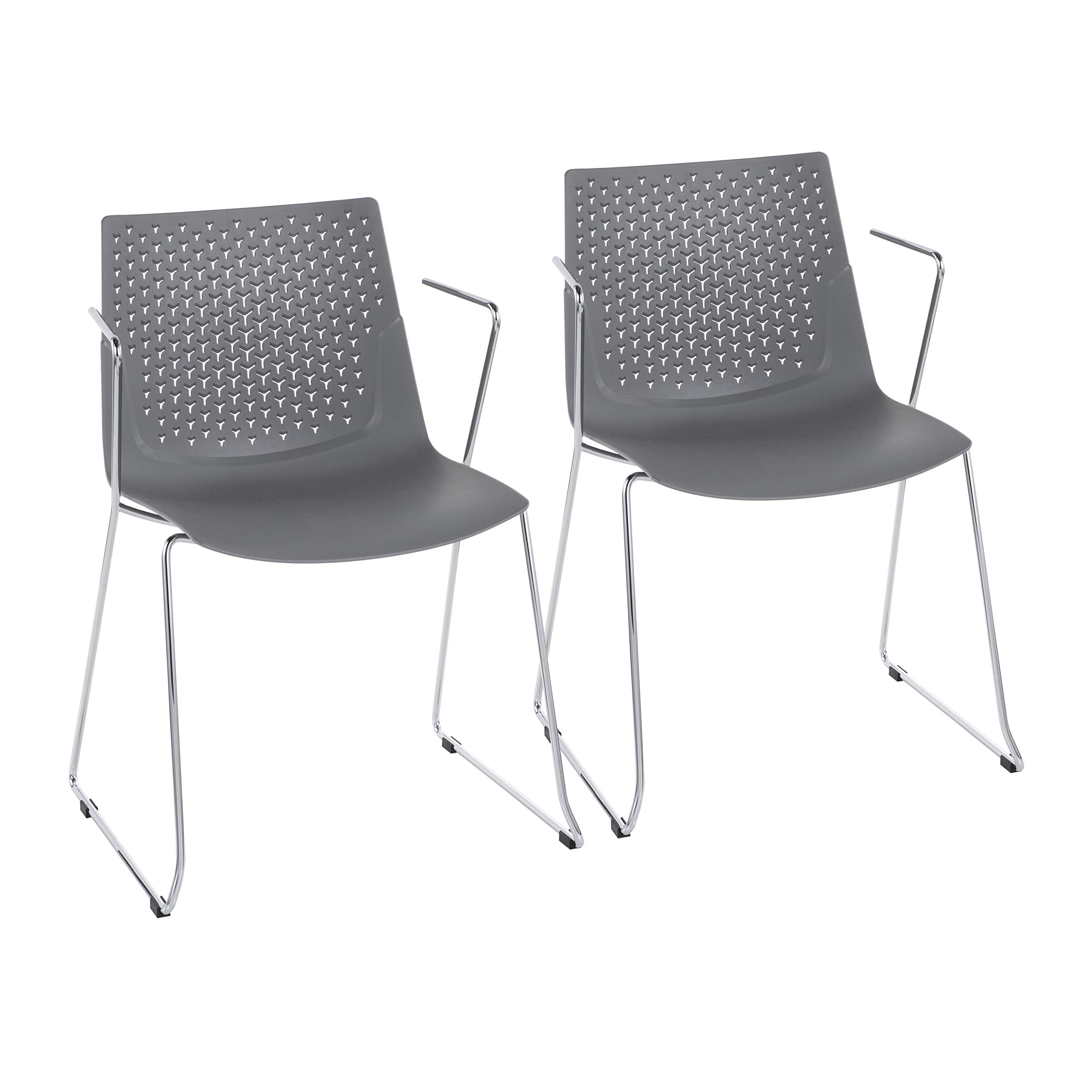 LumiSource Matcha Green Upholstered Dining Chairs Set of 2 - Modern Kitchen Chairs with Padded Seat for Dining Table - Perfect for Small Spaces, Breakfast Nooks & Contemporary Dining Rooms