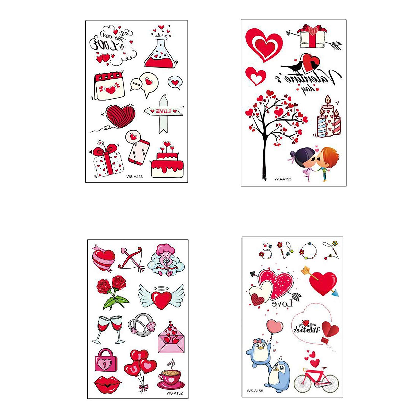 Waterproof Temporary Tattoo Stickers - Romantic Couple, Crystal Face & Arm Tattoos for Proposals, Confessions & Wall Decor | Fun Science-Themed Stickers for Parties, Weddings & DIY Crafts