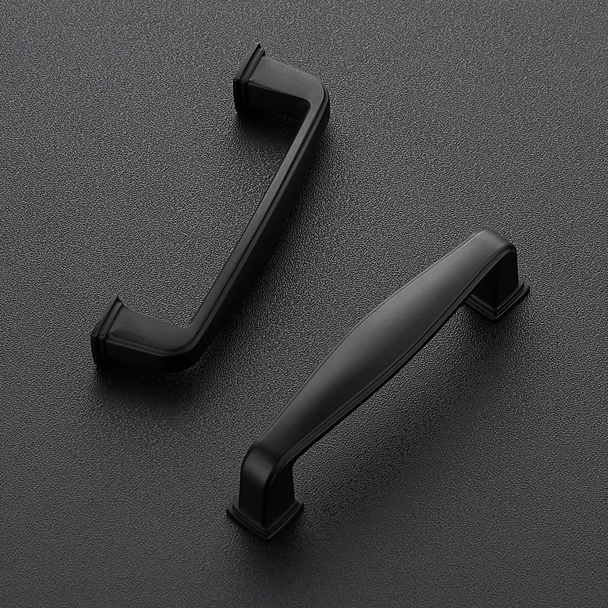 Ravinte 5 Pack 3 Inch Matte Black Kitchen Cabinet Handles - Solid Cabinet Pulls & Drawer Handles for Modern Kitchens, Cupboards & Furniture (Perfect for Home Renovation & DIY Projects)