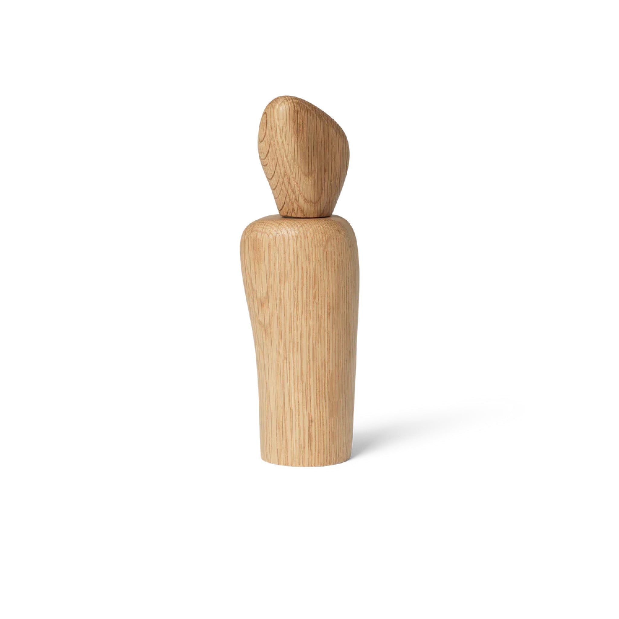 FERM LIVING Cairn Grinder - Premium Oak Wood Salt and Pepper Mill Set - Perfect for Kitchen, Dining Table & Gift Giving
