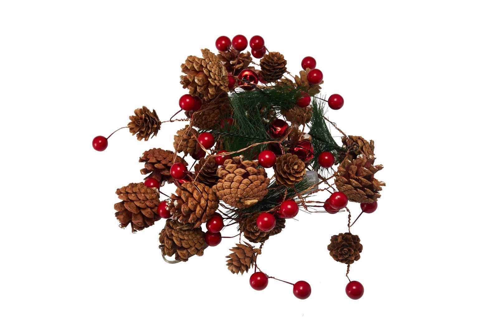 Christmas Pine Cone LED String Lights - Copper Wire Fairy Lights for Wedding, Shop, Christmas Decor - Perfect for Holiday, Party, and Home Decoration