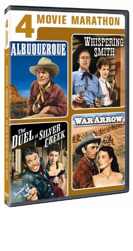4 Classic Western Movies Marathon DVD Set - Albuquerque, Whispering Smith, The Duel at Silver Creek & War Arrow - Perfect for Movie Nights & Western Film Lovers