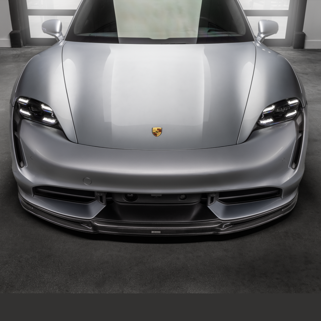 Porsche Taycan Turbo/Turbo S GW9 Front Bumper Lip Spoiler - Carbon Fiber Body Kit for Enhanced Aerodynamics & Sporty Look - Perfect for Racing & Car Shows