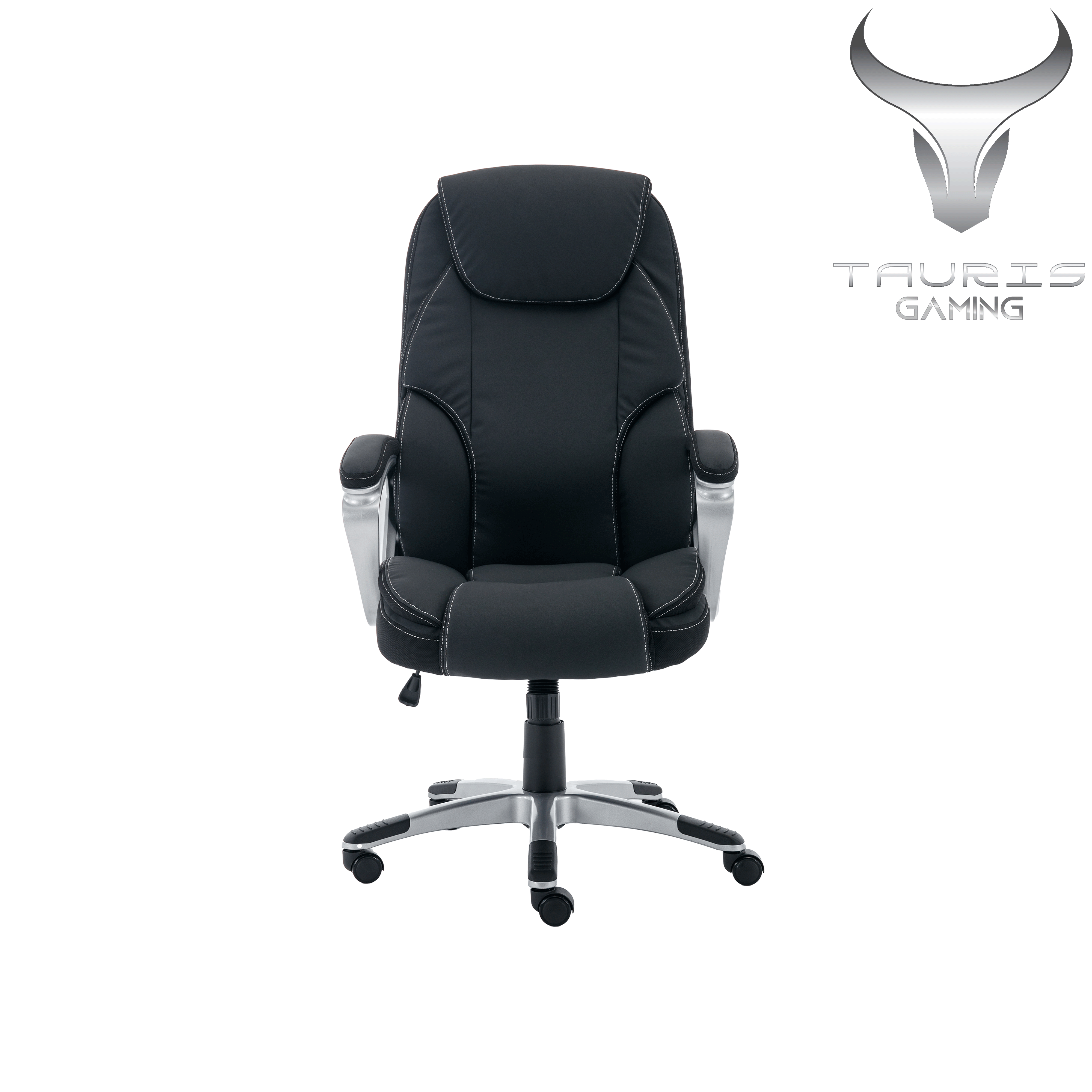 Tauris Legacy Ergonomic Office Chair with Padded Fixed Armrests - Black | Comfortable Support for Long Work Hours, Home Office & Gaming Setup