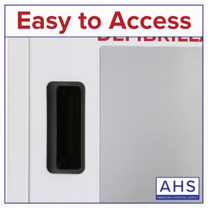 Wall Mounted AED Cabinet for Defibrillator Storage - White Alarmed Security Cabinet Fits Phillips/Heartsine/Defibtech - Ideal for Offices, Schools & Public Spaces