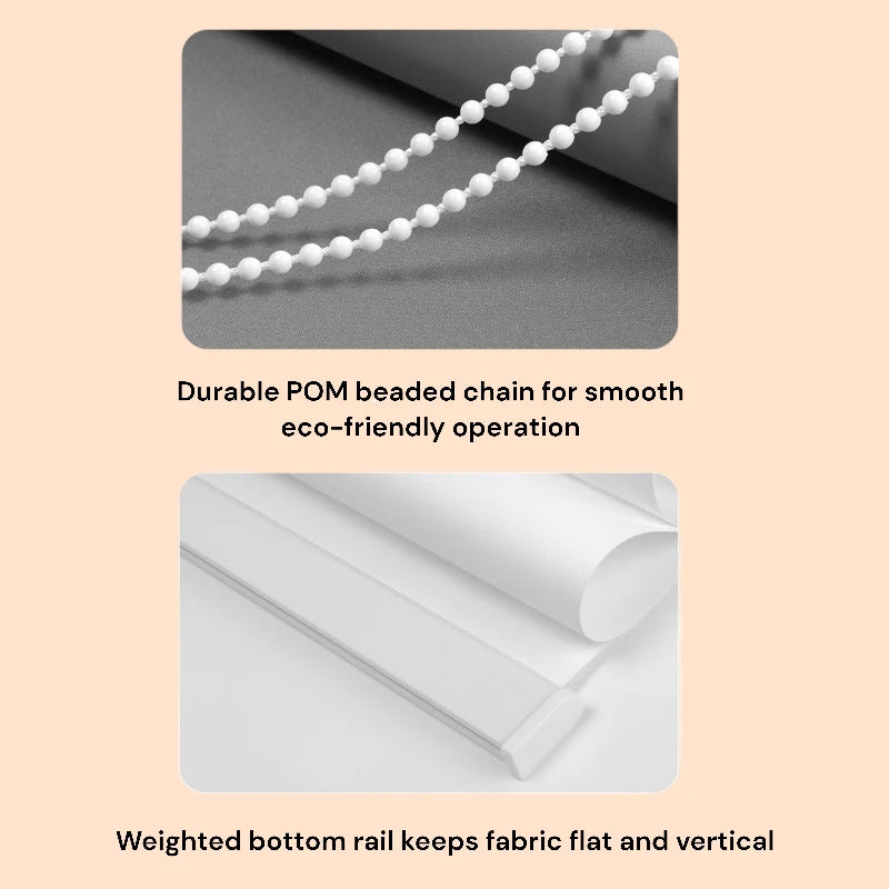 Hayden Blackout Polyester Waterproof Roller Shade - Light Blocking Window Treatment for Bedroom, Nursery & Home Theater