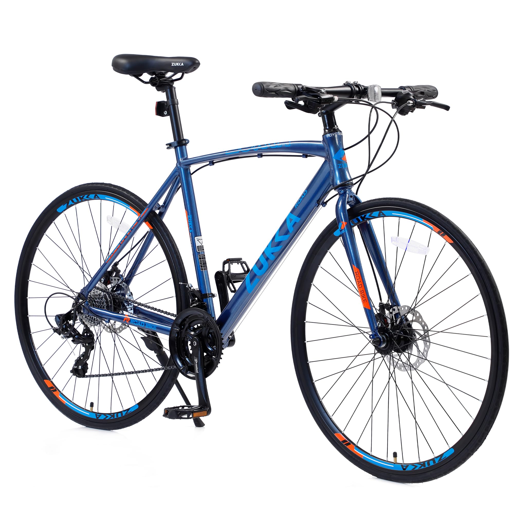 24-Speed Hybrid Bicycle with Disc Brakes - 700C Road Bike for Men & Women - Perfect for City Commuting, Fitness Riding & Urban Adventures
