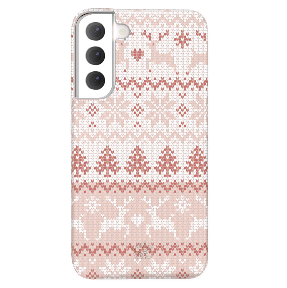Soft & Cozy Chai Sweater Pattern Samsung Phone Case - Perfect for Fall Fashion & Everyday Protection