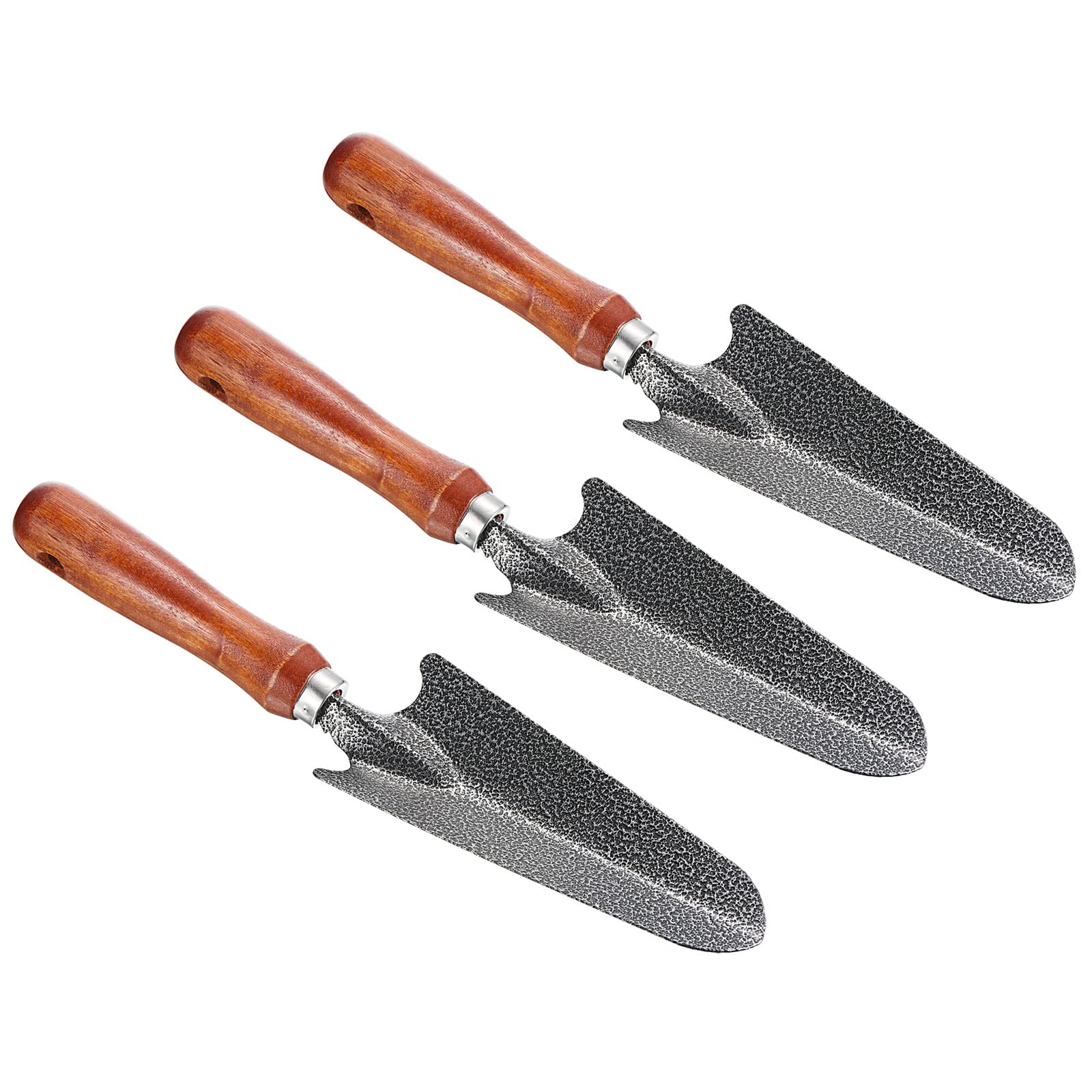 PATIKIL 12 Inch Garden Trowel, 3-Pack Double Fold Small Hand Shovel for Flower Beds, Gardening Tool with Non-Slip Grip for Transplanting & Digging - Perfect for Planting, Weeding & Landscaping