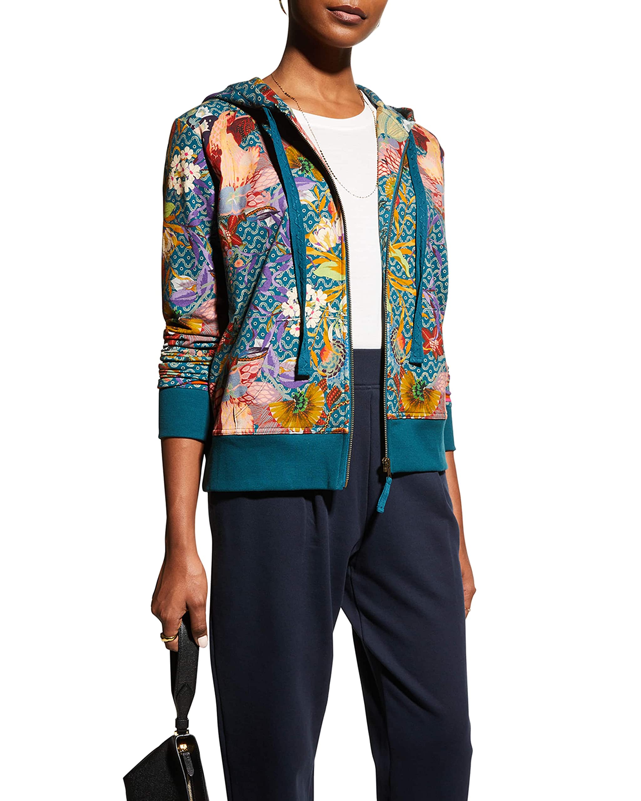 Johnny Was Women's Long Sleeve Boho Blouse - Floral Embroidered Tunic Top for Casual Wear & Special Occasions