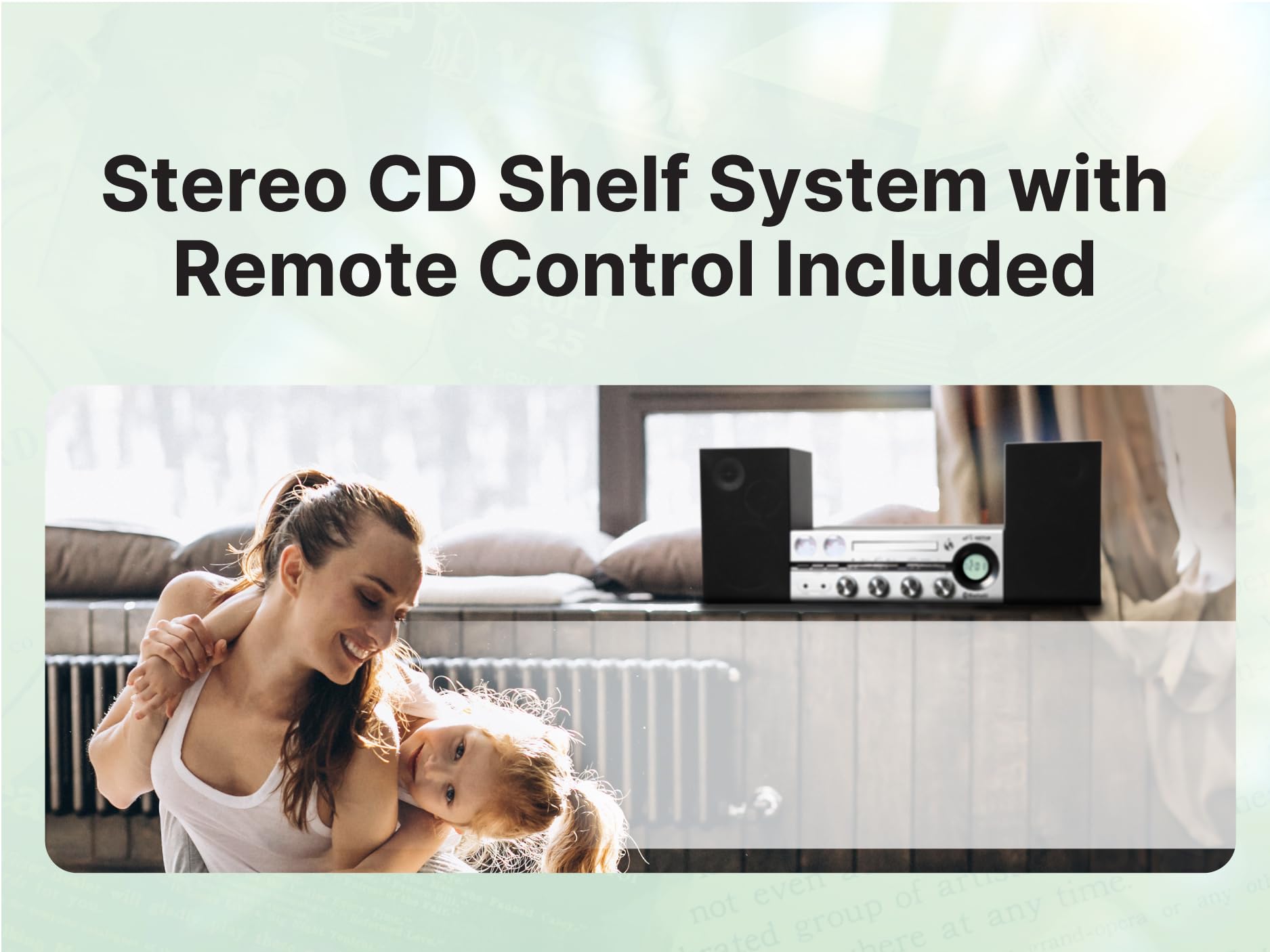 Victor VDTS-4400 Milwaukee 50W Bluetooth Stereo System with CD/MP3 Player, FM Radio, VU Meters & Detachable Speakers - Home Office Audio System for Music Lovers & Workspace Entertainment