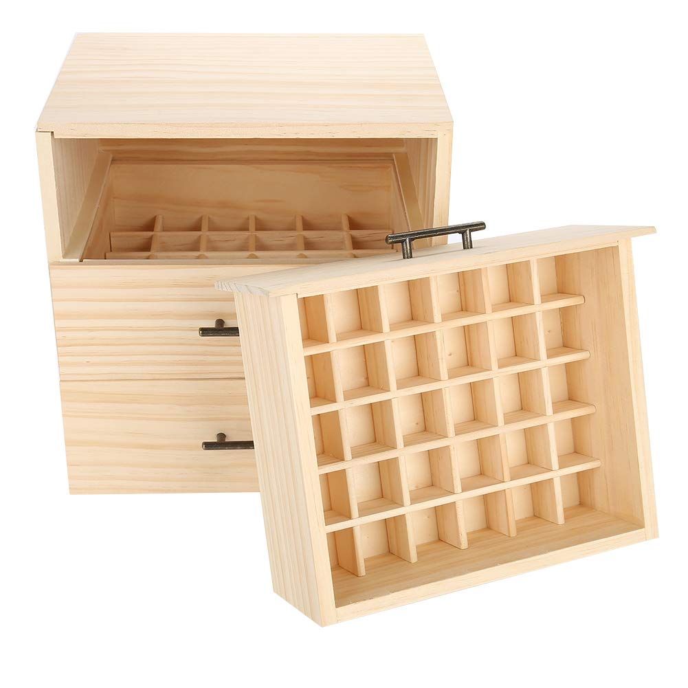 Valentine's Day Essential Oil Carrying Case - 90 Slot Wooden Storage Box Organizer with 3-Tier Design for Aromatherapy Oils | Perfect for Travel, Home Use & Gift Giving