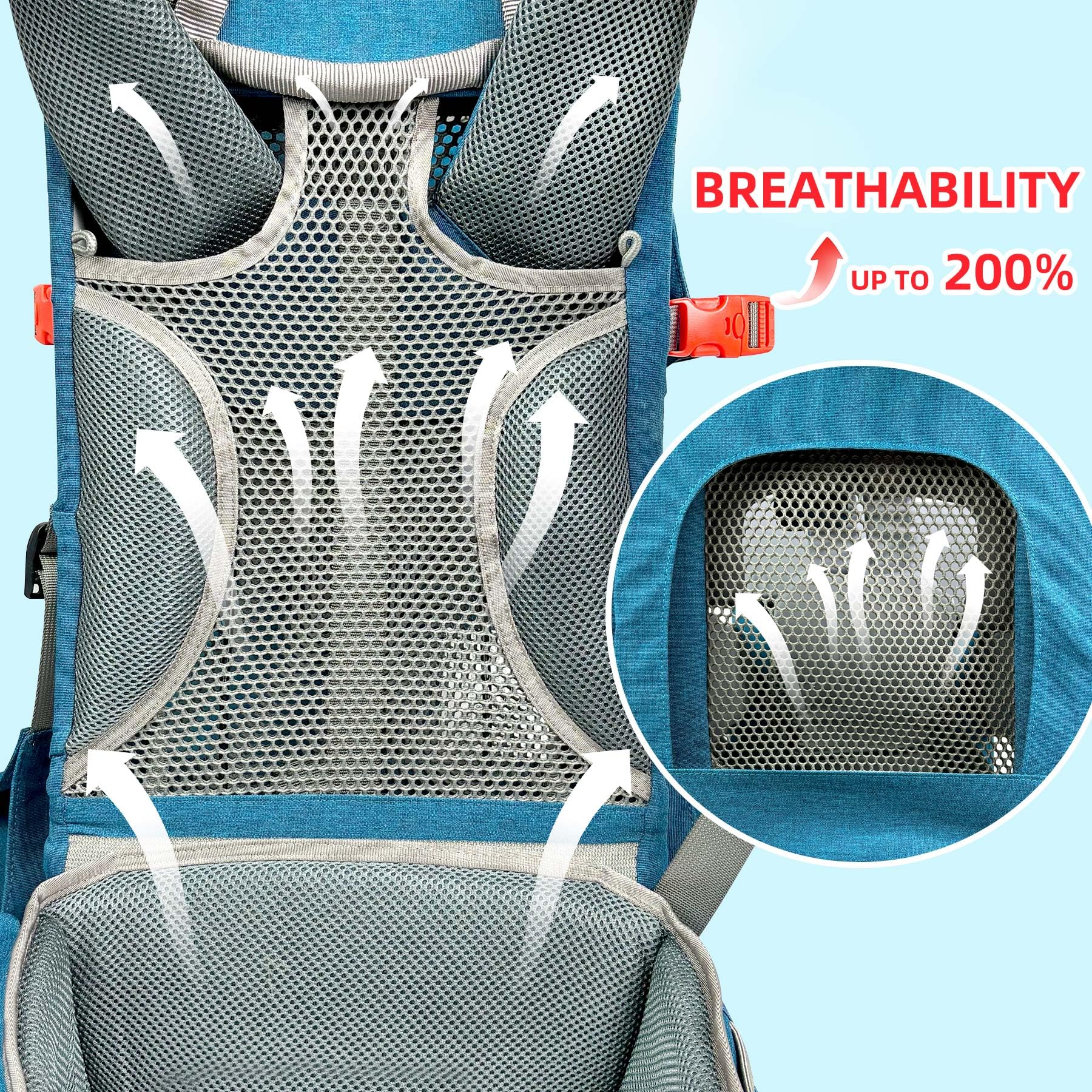 Lightweight Baby Backpack Carrier for Women & Men - Ergonomic Toddler Hiking Carrier with Large Storage Space, Comfortable Infant Carrier Backpack - Perfect for Outdoor Adventures, Travel & Daily Use