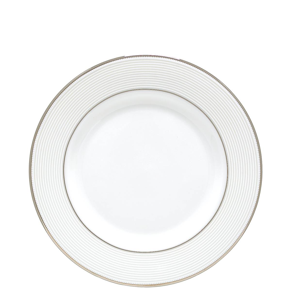 Opal Innocence Stripe Salad Plate - Elegant 8-Inch Porcelain Appetizer Dish for Dinner Parties, Weddings & Home Decor | Microwave & Dishwasher Safe